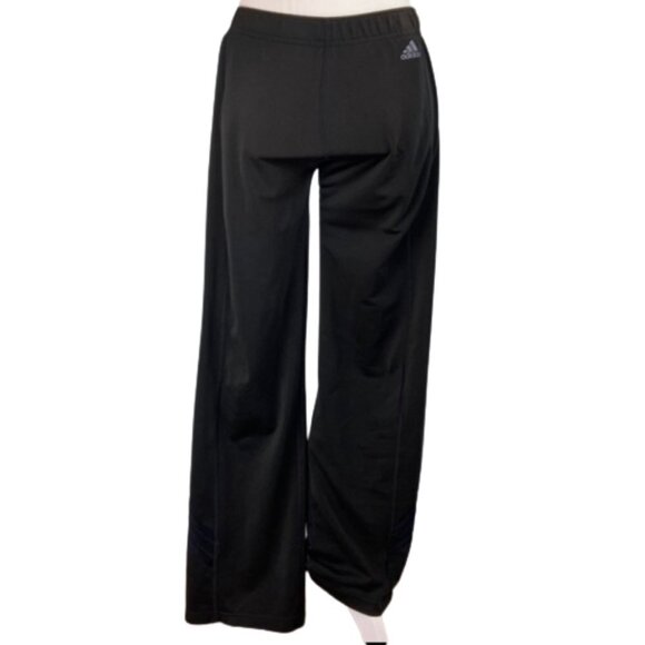 Adidas Climalite Pant Black Flare Wide Leg Size Medium - Picture 1 of 16